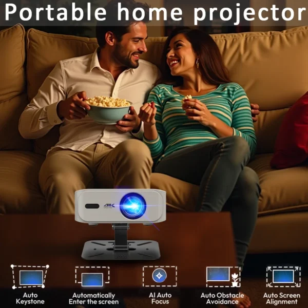 Top Query Full HD 1080P Projector 4K 1000ANSI Android WiFi Auto Focus 10W*2 Home Theater Projector for Office Meeting Video NEW - Image 3