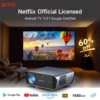 【4K UHD Android 11 Projector】Netflix Licensed 5G WiFi Dolby Video Outdoor Portable Home Cinema 80000 Lumens Projectors 2025 New